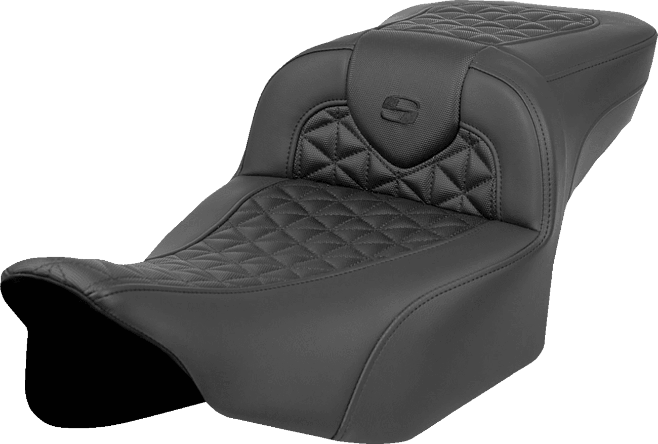 SADDLEMEN 0801-1963 RoadSofa™ Tri Gripper Seat - Extended Reach - w/o Backrest - FLH/FLT '23-'24