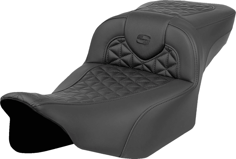 SADDLEMEN 0801-1963 RoadSofa™ Tri Gripper Seat - Extended Reach - w/o Backrest - FLH/FLT '23-'24 — image 1 of 2