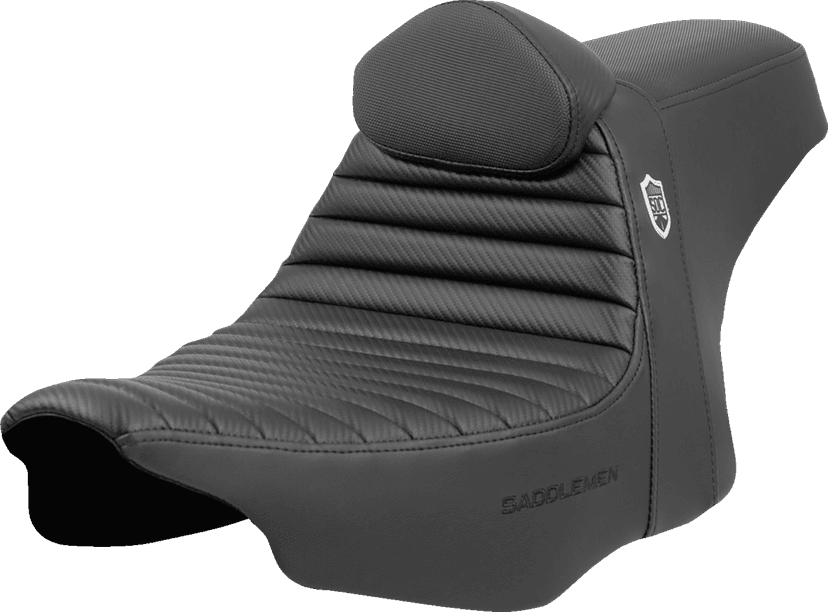 SADDLEMEN 0801-1968 Pro Series SDC Performance Seat - Tuck-n-Roll - w/ Backrest - FLH/FLT '23-'24
