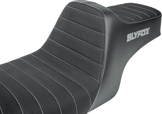 SLYFOX 0801-1993 High Noon Seat - Vinyl - Classic Stitch - Gray Logo - FL '97-'07 — image 4 of 4