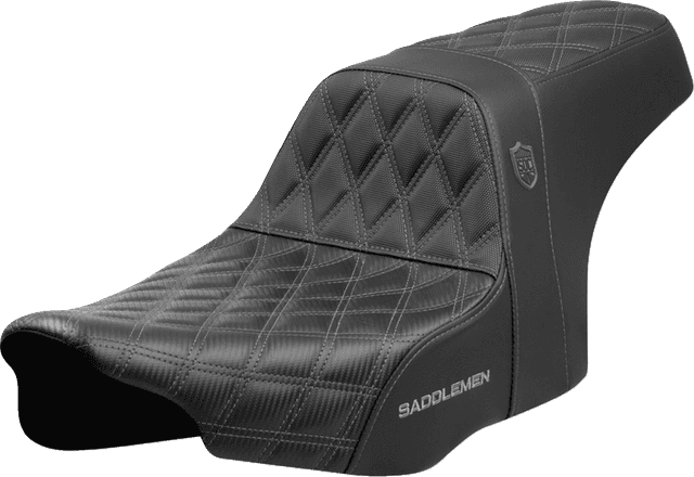 SADDLEMEN 0801-2001 Pro Series SDC Performance Seat - Gray Stitching - w/o Backrest - FLT/FLH '23-'24