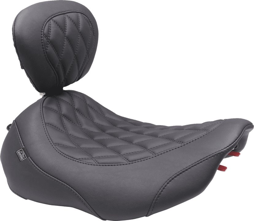 MUSTANG 0801-2014 Wide Tripper™ Seat - Solo - Black Stitching - FLT/FLH '23-'25 — image 1 of 6