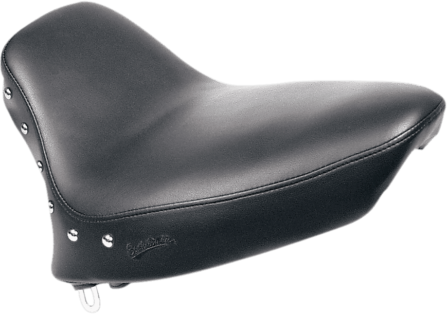 SADDLEMEN 0802-0214 Renegade™ Solo Seat - Smooth - Studded - Black - Softail '84-'99