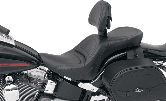 SADDLEMEN 0802-0306 Seat - Explorer™ - With Backrest - Stitched - Black - FL/FX '06-'17 — image 5 of 5