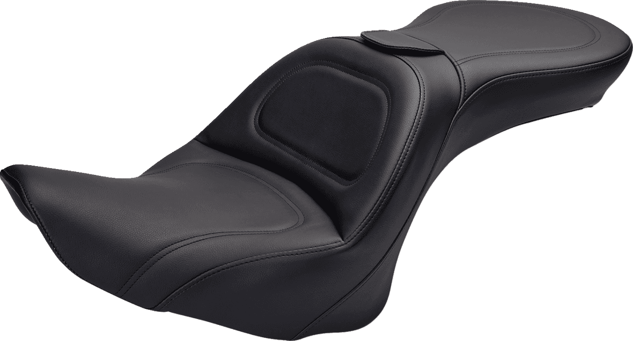 SADDLEMEN 0802-0306 Seat - Explorer™ - With Backrest - Stitched - Black - FL/FX '06-'17