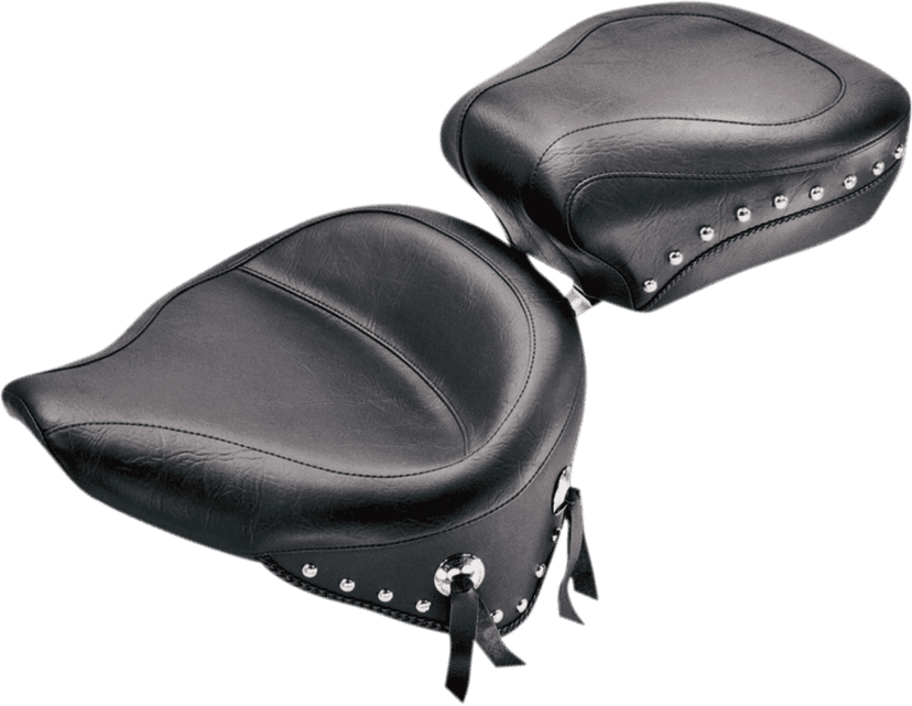 MUSTANG 0802-0459 Wide Studded Solo Seat - Softail '84-'99 — image 4 of 5