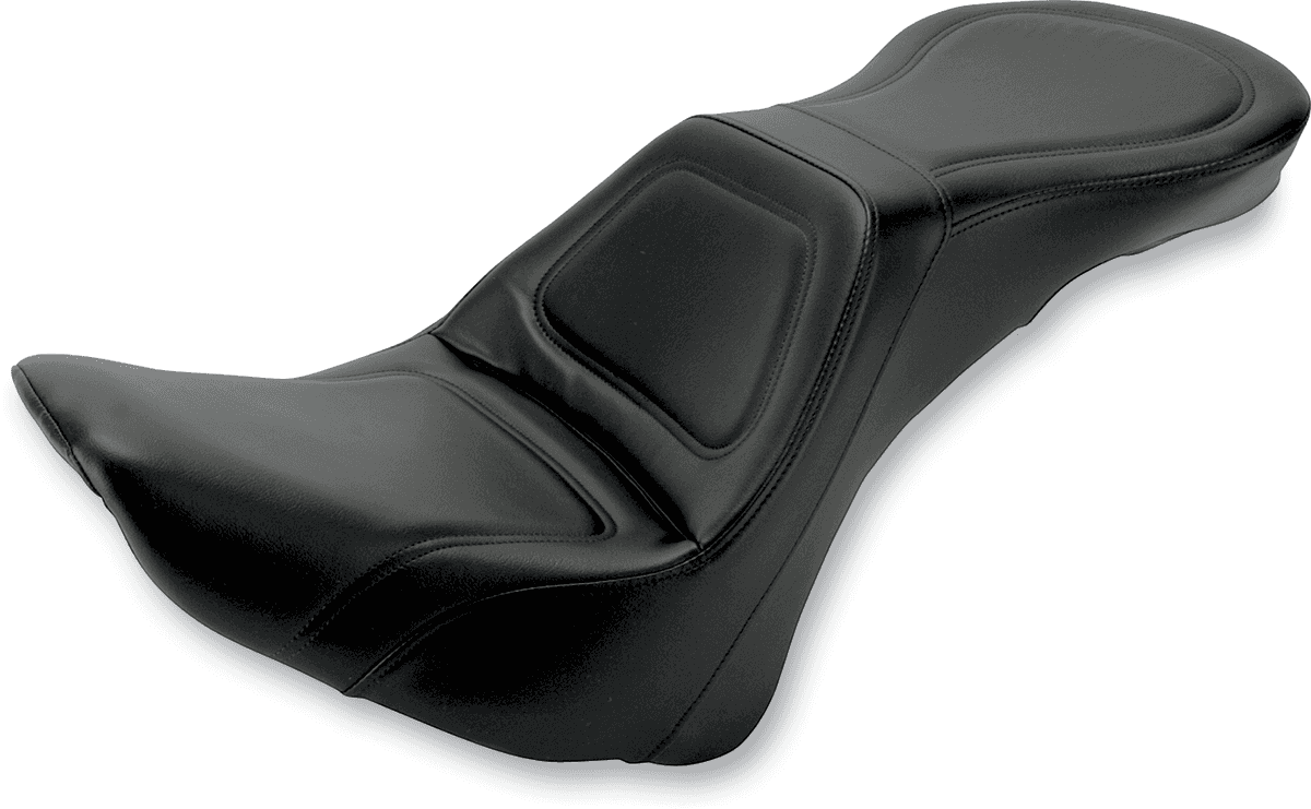 SADDLEMEN 0802-0570 Seat - Explorer™ - Without Backrest - Stitched - Black - FLSTN '06-'17
