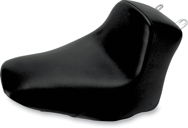 SADDLEMEN 0802-0598 Heels Down Solo Seat - Without Backrest - Plain - Black - FLSTC