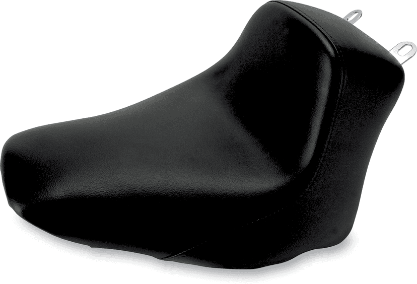 SADDLEMEN 0802-0598 Heels Down Solo Seat - Without Backrest - Plain - Black - FLSTC
