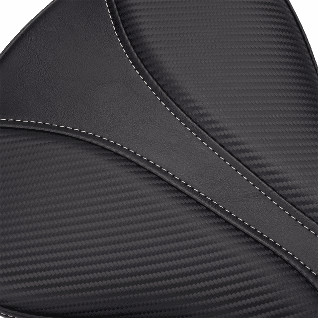 SADDLEMEN 0802-0800 Dominator Pillion Pad - Standard Reach - Black w/ Gray Stitching - FL/FX '06-'17 — image 3 of 4
