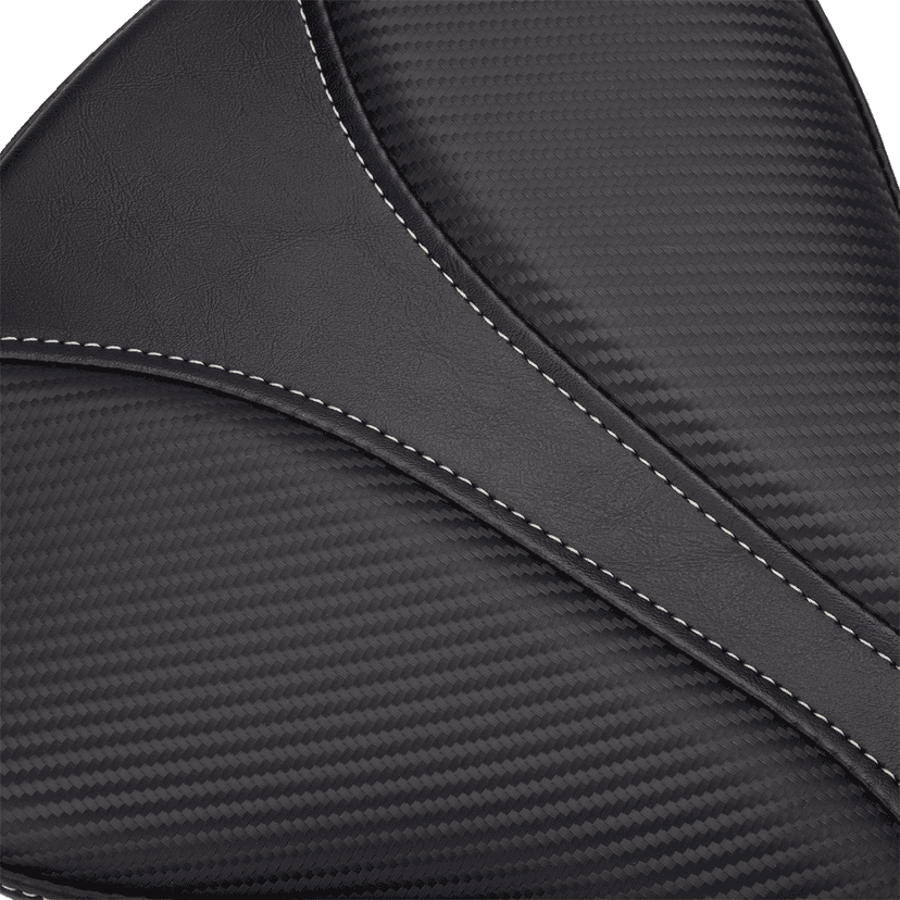 SADDLEMEN 0802-0800 Dominator Pillion Pad - Standard Reach - Black w/ Gray Stitching - FL/FX '06-'17 — image 3 of 4