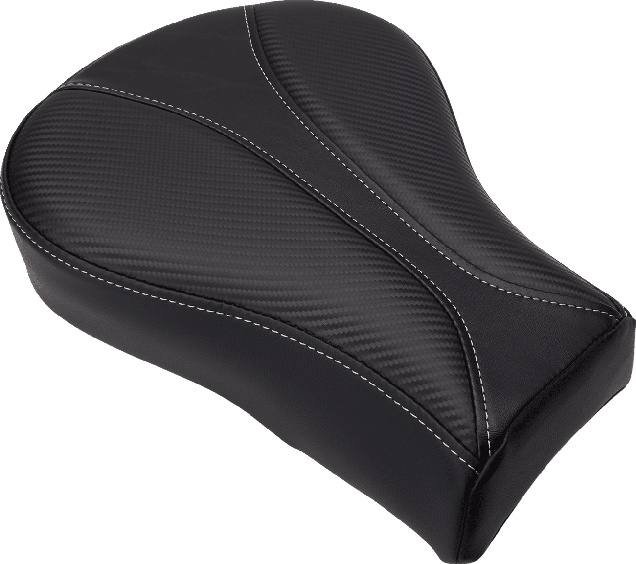 SADDLEMEN 0802-0800 Dominator Pillion Pad - Standard Reach - Black w/ Gray Stitching - FL/FX '06-'17