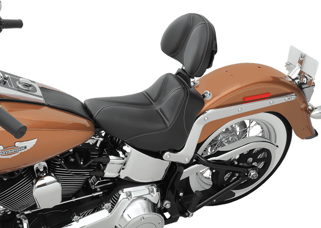 SADDLEMEN 0802-0802 Dominator Solo Seat - w/o Backrest - Black w/ Gray Stitching - FLSTC/N '06-'17 — image 9 of 9