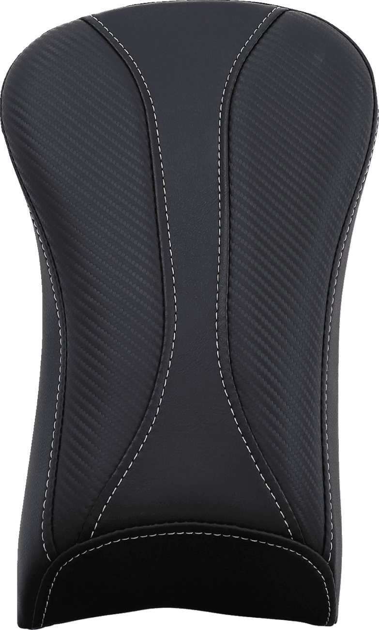 SADDLEMEN 0802-0803 Dominator Pillion Pad - Standard Reach - Black w/ Gray Stitching - FLSTC '06-'17