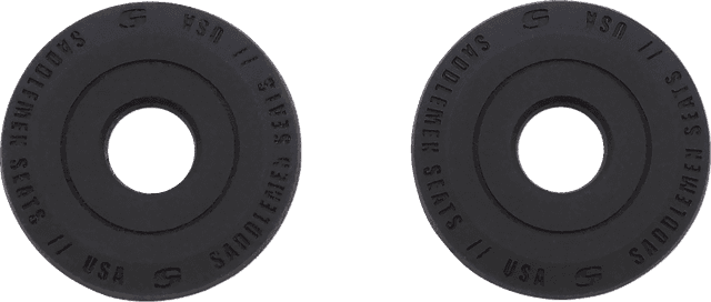 SADDLEMEN 0802-0803 Dominator Pillion Pad - Standard Reach - Black w/ Gray Stitching - FLSTC '06-'17 — image 2 of 3