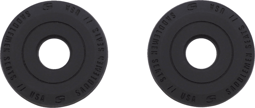 SADDLEMEN 0802-0803 Dominator Pillion Pad - Standard Reach - Black w/ Gray Stitching - FLSTC '06-'17 — image 2 of 3