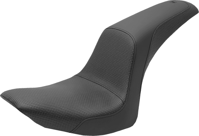 SADDLEMEN 0802-0855 Profiler™ Basketweave Seat - Black - Softail '06-'17