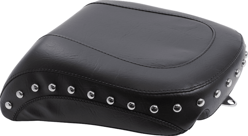 MUSTANG 0802-0896 Wide Rear Seat - Studded - Black - FLST '05-'17 — image 1 of 4