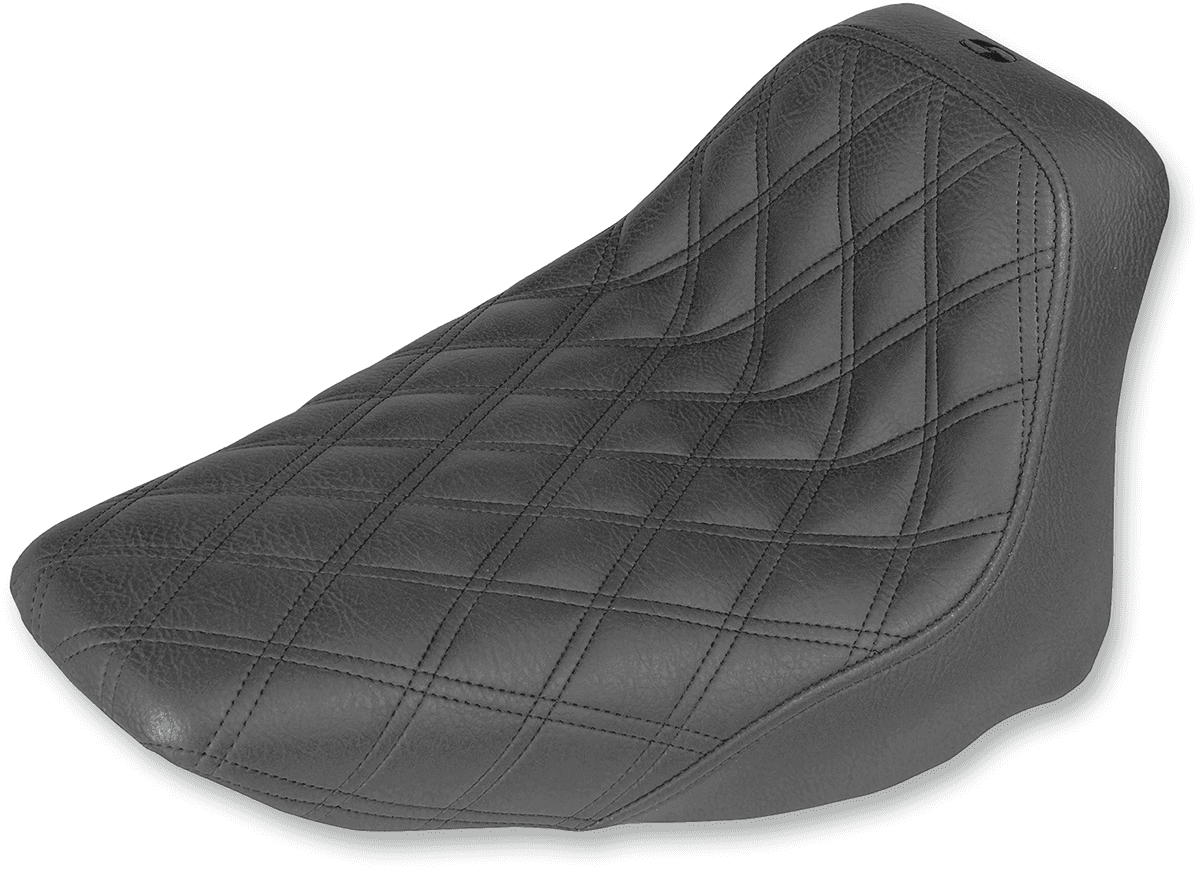 SADDLEMEN 0802-0914 Renegade™ Solo Seat - Lattice Stitched - Black - FLST '06-'17