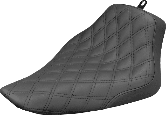 SADDLEMEN 0802-0931 Renegade™ Solo Seat - Lattice Stitched - Black - FLS '12-'17