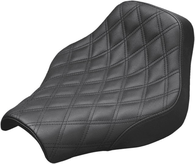 SADDLEMEN 0802-0947 Renegade™ Solo Seat - Lattice Stitched - Black - FXBB/FXST '18-'25