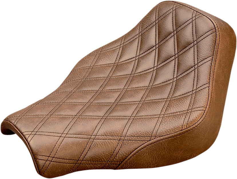 SADDLEMEN 0802-0948 Renegade™ Solo Seat - Lattice Stitched - Brown - FX '18-'23