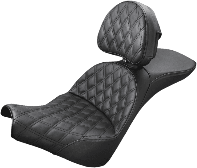 SADDLEMEN 0802-0954 Explorer Seat - Lattice Stitched - Backrest - FXBB/FXST '18-'24