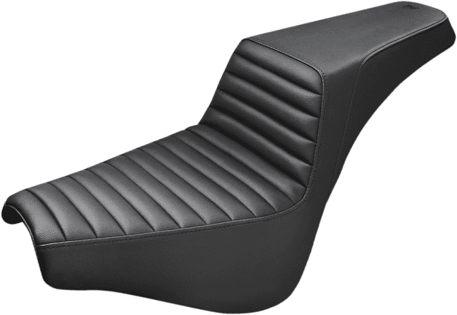 SADDLEMEN 0802-0961 Step-Up Seat - Front Tuck-n-Roll - Black - FX '18-'24
