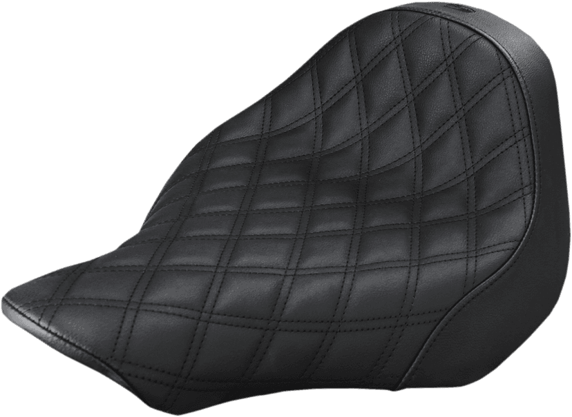 SADDLEMEN 0802-0970 Renegade™ Solo Seat - Lattice Stitched - Black - FXSB '13-'17