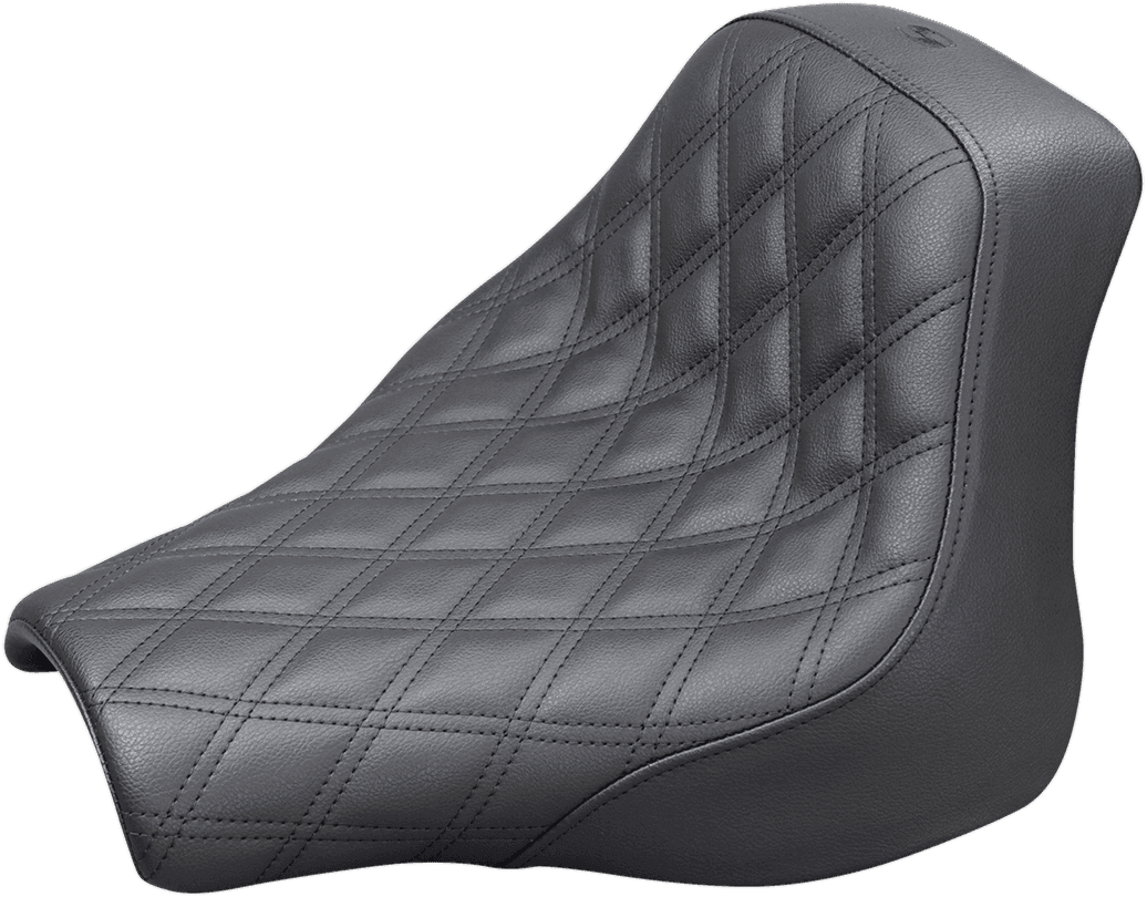 SADDLEMEN 0802-1002 Renegade™ Solo Seat - Lattice Stitched - Black - FXFB '18-'19