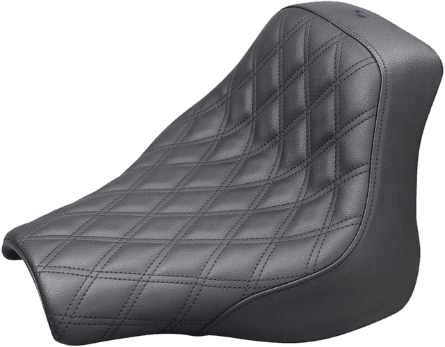 SADDLEMEN 0802-1002 Renegade™ Solo Seat - Lattice Stitched - Black - FXFB '18-'19