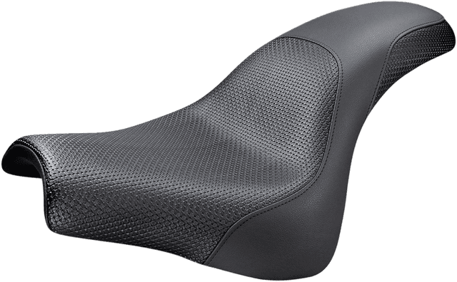SADDLEMEN 0802-1007 Profiler™ Basketweave Seat - Black - FXFB '18-'20