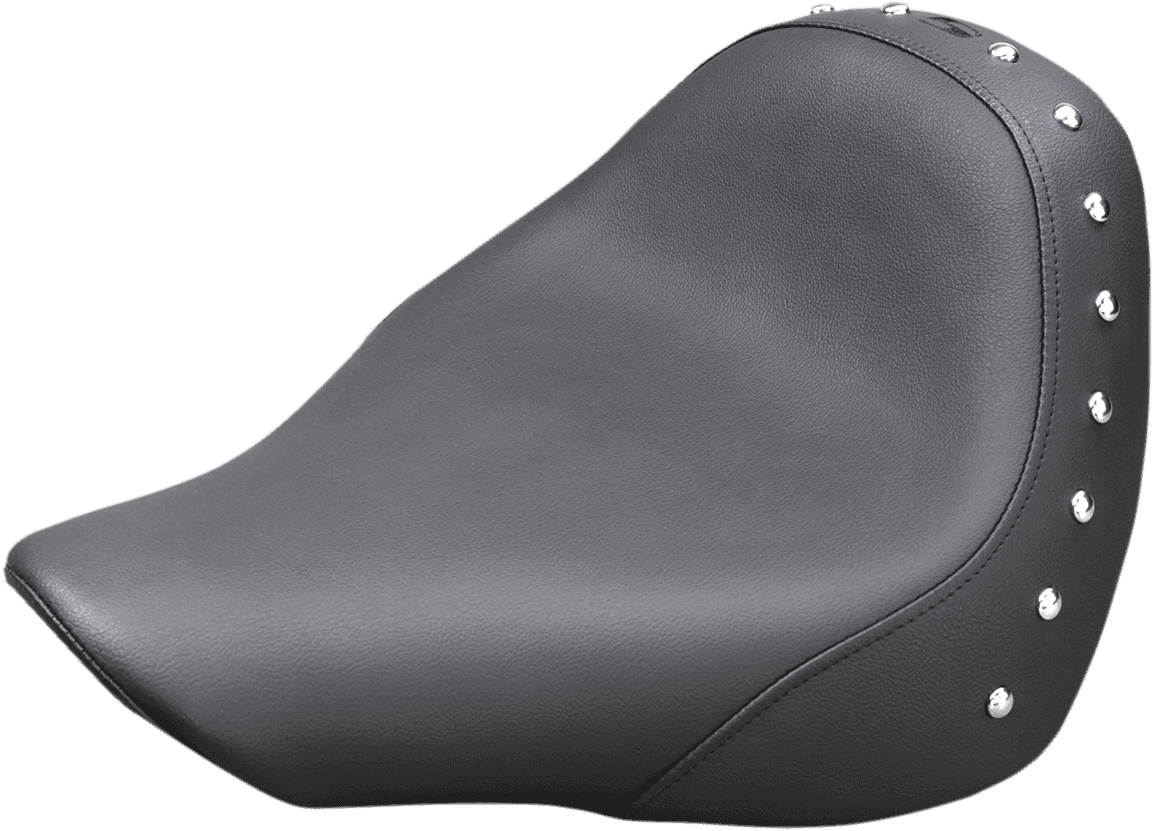 SADDLEMEN 0802-1017 Seat - Renegade™ Solo - Black - Studded - FL/FX '18-'24