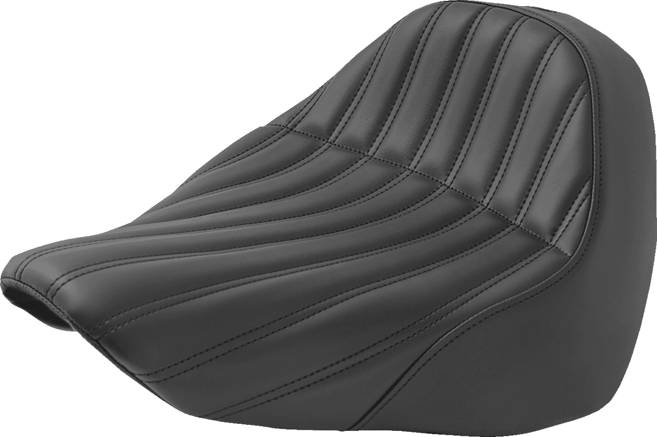 SADDLEMEN 0802-1021 Knuckle Solo Seat - Ribbed - Black - FL/FX '18-'24
