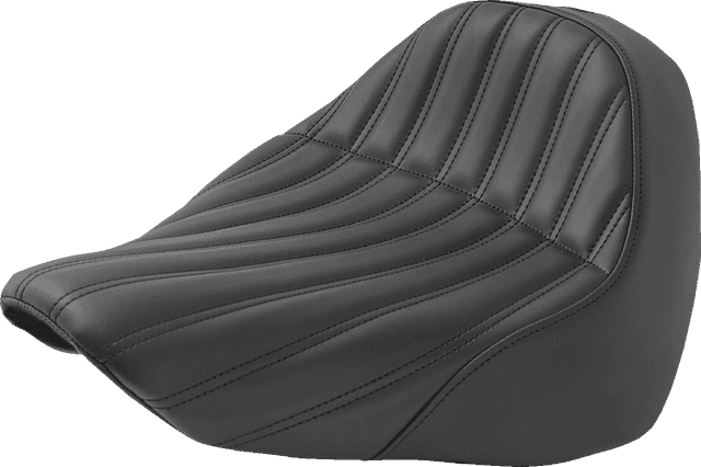 SADDLEMEN 0802-1021 Knuckle Solo Seat - Ribbed - Black - FL/FX '18-'24
