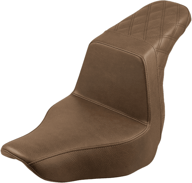 SADDLEMEN 0802-1038 Step-Up Seat - Rear Lattice Stitch - Brown