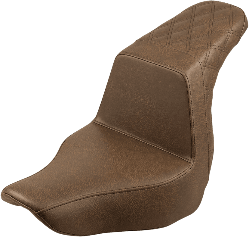 SADDLEMEN 0802-1038 Step-Up Seat - Rear Lattice Stitch - Brown