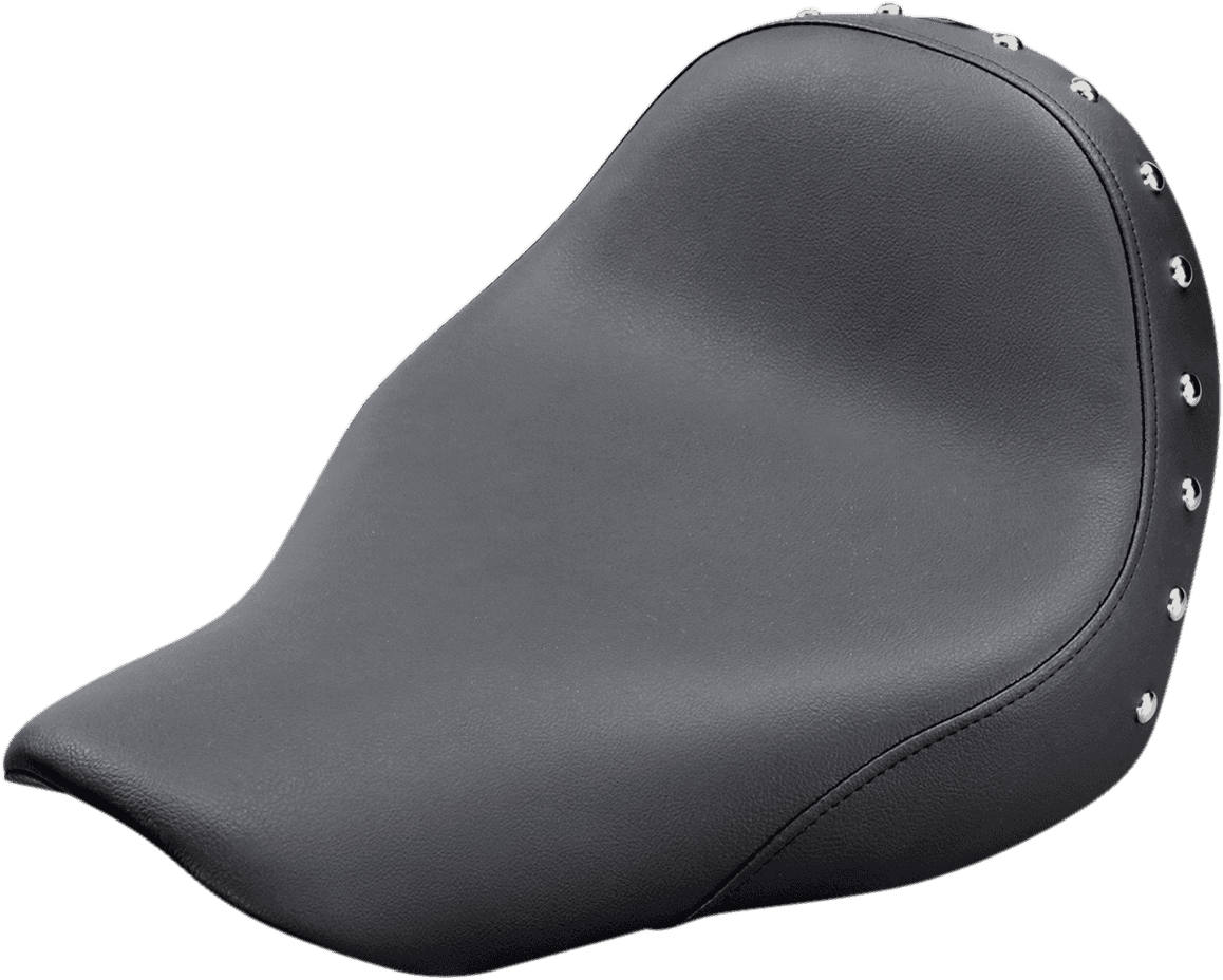 SADDLEMEN 0802-1042 Seat - Renegade™ Solo - Black - Studded - FL/FX '18-'24