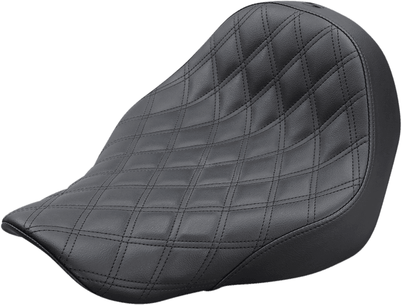SADDLEMEN 0802-1044 Renegade™ Solo Seat - Lattice Stitched - Black - FL/FX '18-'24