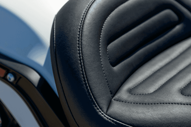 MUSTANG 0802-1057 Max Profile Solo Touring Seat - without Driver Backrest - Black - Trapezoid Stitch - FXFB/FXFBS — image 3 of 3