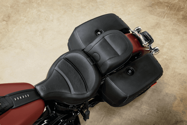 MUSTANG 0802-1063 Max Profile Solo Touring Seat - with Driver Backrest - Black - Original - FLHC/FLDE — image 2 of 7