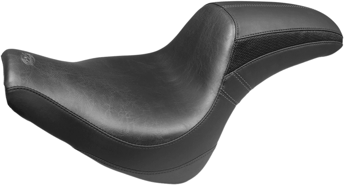 MUSTANG 0802-1092 Seat - Tripper™ Fastback - Smooth - Black - FXFB