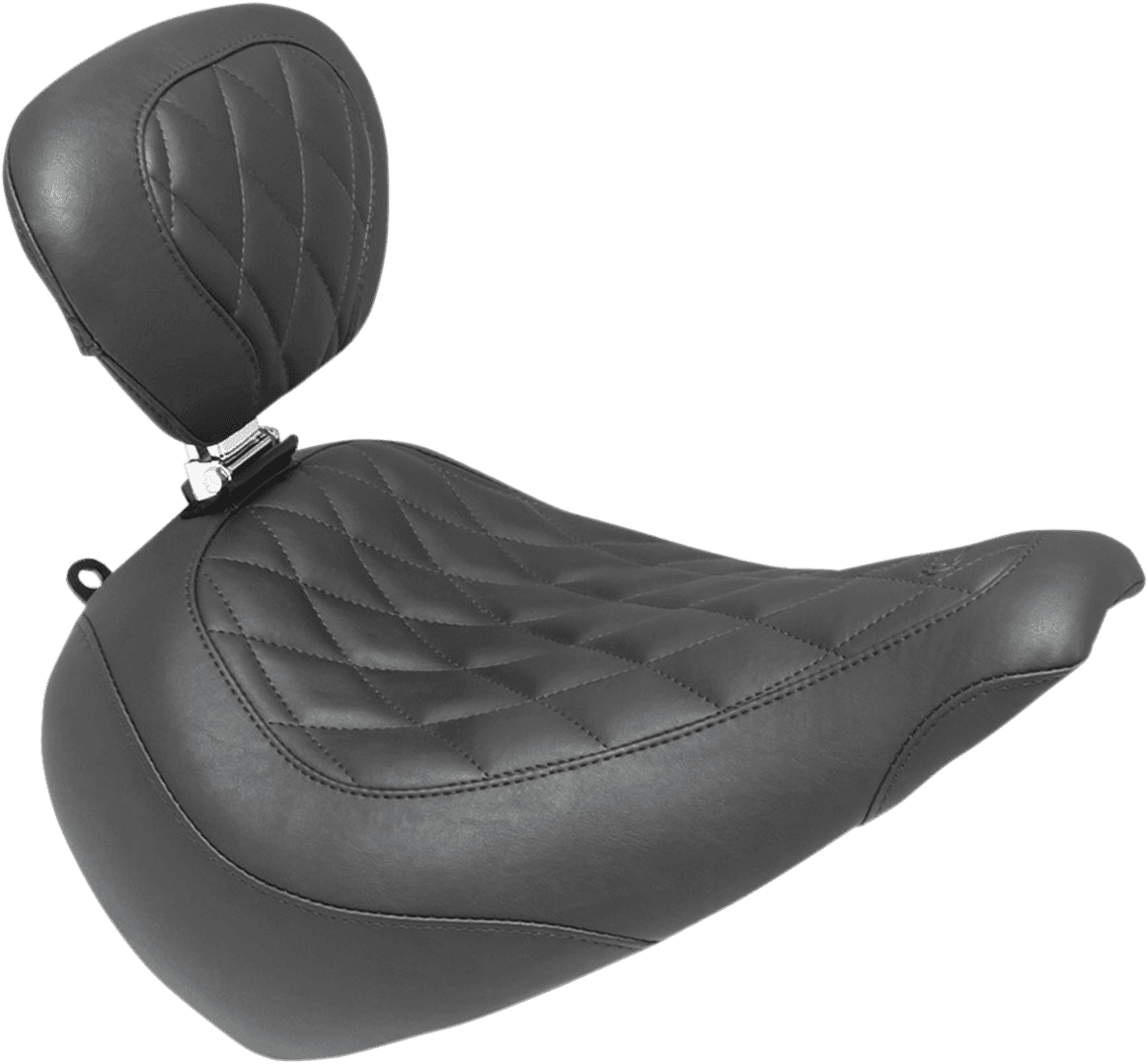 MUSTANG 0802-1197 Wide Tripper™ Seat - with Driver's Backrest - Diamond Stitching