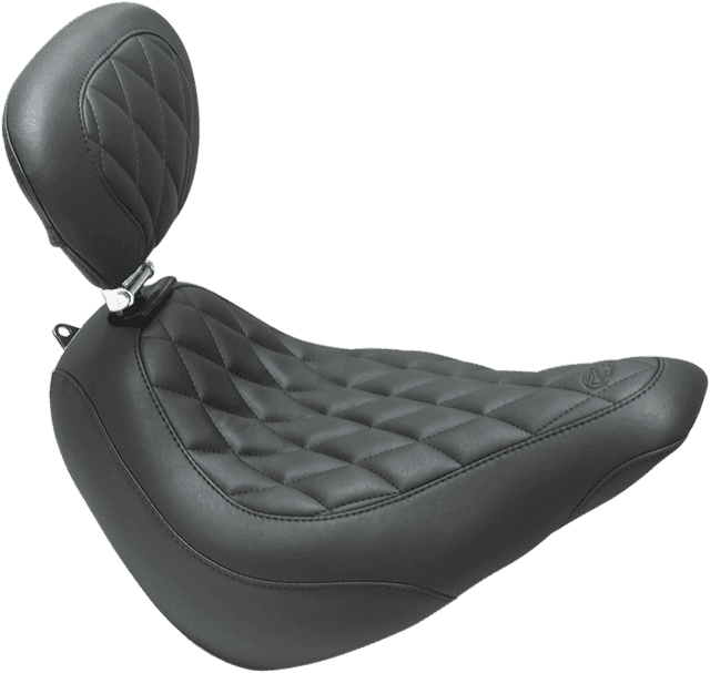 MUSTANG 0802-1206 Wide Tripper™ Seat - with Driver's Backrest - Diamond Stitch
