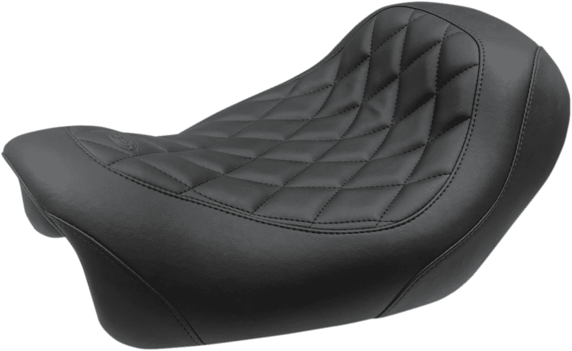 MUSTANG 0802-1261 Forward Wide Tripper Solo Seat - Diamond - Black - FXDF '14-'17