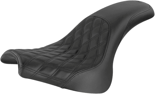 SADDLEMEN 0802-1286 Profiler Seat - Front Lattice/Rear Smooth - Black - FXFB/S '18-'23