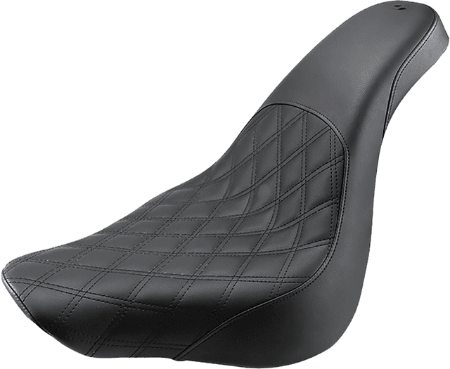 SADDLEMEN 0802-1287 Profiler Seat - Front Lattice/Rear Smooth - Black - FL/FX '18-'23