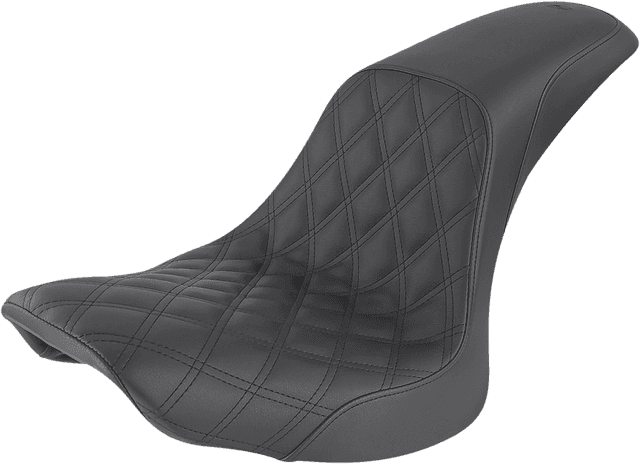 SADDLEMEN 0802-1294 Profiler Seat - Front Lattice/Rear Smooth - Black - FLSTC '06-'17
