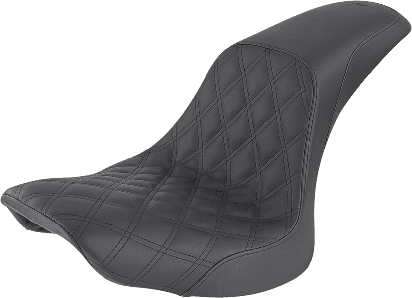 SADDLEMEN 0802-1294 Profiler Seat - Front Lattice/Rear Smooth - Black - FLSTC '06-'17