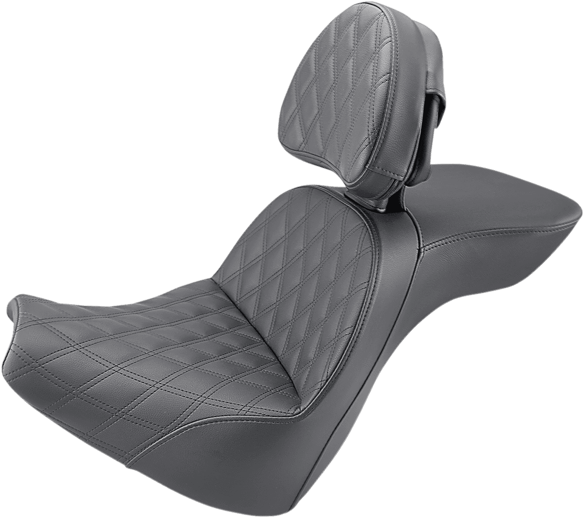 SADDLEMEN 0802-1299 Explorer Seat - LS - Includes Backrest - FXBR/S '18-'20